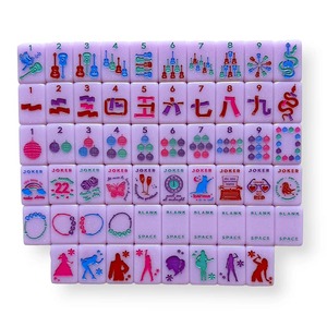 OEM Custom Layer Modern Style Acrylic American <b>Mahjong</b> Tiles for 4 Players Entertainment Use - Product Image 5