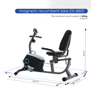 Bicicleta Reclinada de Acero para Ejercicios, Bicicleta Estática para Personas Mayores con Pantalla LCD y Resistencia Magnética, Bicicleta de Ejercicio para el Hogar para Desarrollo Muscular - Product Image 6
