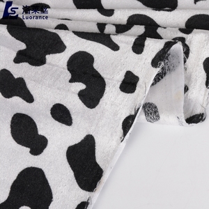 Tela con estampado de vaca, tejido de terciopelo y poliéster, barato, disponible - Product Image 2