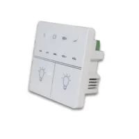 Mini amplificador de parede smart home, 2ch 86 25w, bluetooth, sistema de música, amplificador de parede com controle de iluminação e controle remoto wireless