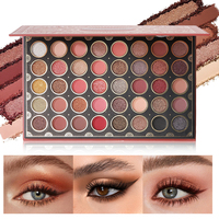 Palette de fards à paupières professionnelle Julystar, facilement estompable, longue tenue, fini mat et scintillant, haute intensité de couleur, 40 couleurs