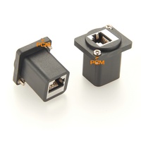 2 pièces Connecteur RJ45 Cat6a 8P8C Femelle vers Prise Jack, Montage sur Panneau avec Vis, 10 Gbps 500 MHz Cat6 Cat5e pour Caméra PoE