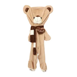 Urso de pelúcia macio personalizado, pele de animal de pelúcia sem pelúcia, boneco de pelúcia personalizado, tamanho grande, ursinho de pelúcia, brinquedo de pele