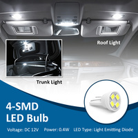 Ampoule LED + douille 168 194 T10, éclairage du tableau de bord, 4SMD 3528 12V, kit intérieur de voiture