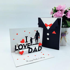Carte de vœux 3D personnalisée pour la fête des pères, <span class=keywords><strong>mon</strong></span> meilleur papa, sculpture sur papier, cadeau fait main, message créatif, Noël, écologique - Product Image 1