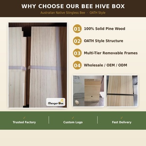 Custom Wooden Stingless <b>Native</b> Bee Hive Box Australian OATH Style Beekeeping Tool <b>Set</b> for Beginner - Product Image 5