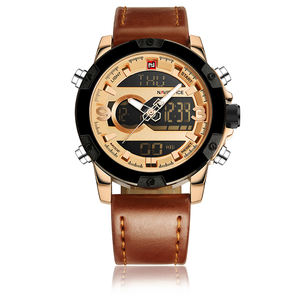 Montre de sport numérique à quartz de luxe pour homme Lx75, étanche, LED, lumineuse, boîtier en alliage 3BAR, bracelet en cuir - Product Image 3