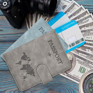 Premium Passport <b>Card</b> <b>Holder</b> Passport <b>Holder</b> Pu Leather Travel Wallet Credit <b>Card</b> <b>RFID</b> Blocking Passport Bag Safe <b>Card</b> <b>Holder</b> - Product Image 1