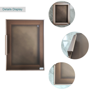 Armario de Dormitorio Moderno Minimalista MATA MT-HFGD01, de Metal Dorado con Puertas de Vidrio, Venta al Por Mayor - Product Image 2