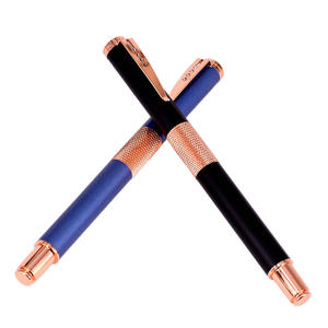 Stylo signature en métal personnalisable avec logo imprimé en encre bleue, largeur d'écriture de 0,5 mm, cadeau d'entreprise - Product Image 5