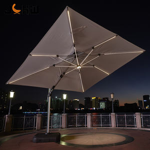Lujo Solar de gran tamaño al aire libre Paraguas Patio Parasol 3x4m Hotel Playa Aluminio Voladizo Paraguas con luces Led - Product Image 6