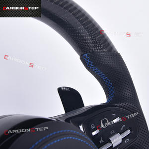 พวงมาลัยคาร์บอนไฟเบอร์สำหรับรถยนต์เมอร์เซเดส-เบนซ์ W205 W204 A45 CLE GLC W166 GLE CLA <span class=keywords><strong>W124</strong></span> - Product Image 5