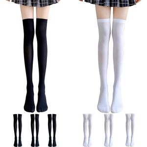 Chaussettes hautes jusqu'aux cuisses, bas longs pour femmes et filles, chauffe-jambes respirants en Spandex et Nylon, usage quotidien - Product Image 1