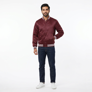 Veste universitaire pour homme, matière de qualité supérieure, coupe confortable, couleur unie, vente en gros, très demandée. - Product Image 1