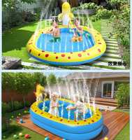 Piscine gonflable pour enfants, coussin de bain extérieur en forme de girafe, piscine à balles pliable pour bébé, 200x110x19cm