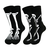 Chaussettes décontractées unisexe pour Halloween, motif citrouille, crâne, chauve-souris, toile d'araignée, antidérapantes, absorbant la transpiration, pour fête d'Halloween
