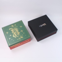 Boîtes cadeaux en carton de fête de Noël rouge personnalisables avec couvercle et base pour la vente en gros et au détail