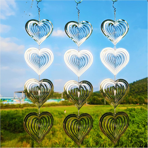 3D Droplet Bird Scare <b>Discs</b> <b>Metal</b> Bird Reflectors Shiny Wind Spinners for Outdoor Garden Decor Reflective Bird Devices Deterrent - Product Image 6