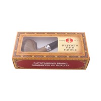 Vente en gros de tuyaux en bois de bakélite marron classique de type plié Accessoires pour fumeurs en résine technique miroir fait à la main Bon marché pour les bureaux de tabac