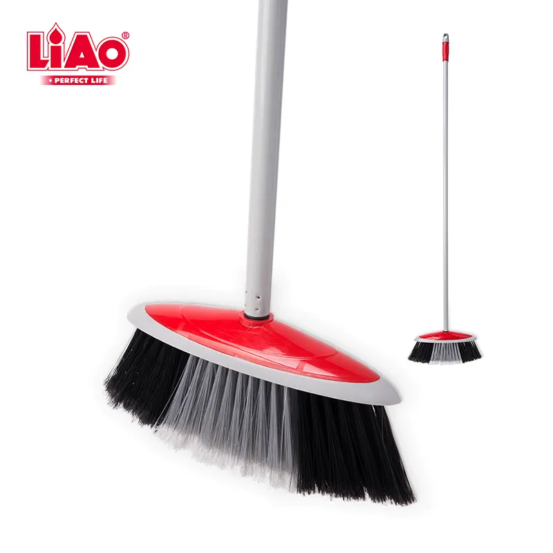 LiAo China manufacturer floor cleaning product plastic broom indoor and outdoor