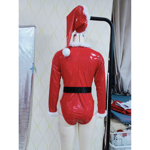 Combinaison en cuir PU à manches longues taille S-XL, costume de Noël, tenue de cosplay pour femmes en stock - Product Image 4