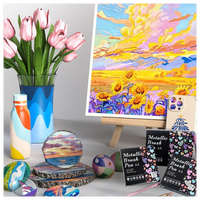 Ensemble de stylos à peinture acrylique métallisée à double embout, paillettes, résistants à l'eau, non-décolorants, marqueurs artistiques