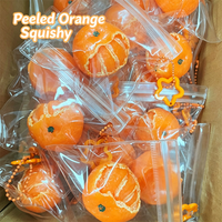 YIWUPOWER Juguete Blandito Pelable de Naranja, Bola Antiestrés de Textura de Lodo Suave, Bola de Mandarina de Levantamiento Lento, Juguete de Fruta para Aliviar el Estrés, Juguete de Ventilación para Halloween