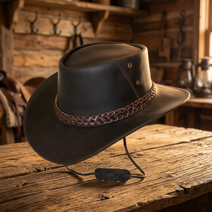 Genuine Leather Cowboy <b>Hats</b> Water Resistant Eco Friendly Casual Fashionable Travel Beach Unisex Adults Customized Handmade Four - Product Image 1