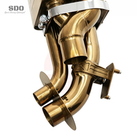Tubi di Scarico Catback Placcati in Oro SD per Porsche 911 Carrera 992 3.0T 2019-2026, Scarico Prestazionale con Valvola e Silenziatore