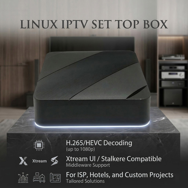 Linux IP Set-Top Box Ministrae API Pure API Multi-Account Parental Lock HD+AV (Middleware) - ERI-IPTV004 DDR3 1Gb Flash 16MB
