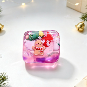 Jouets Squishy de Noël à Presser : Bonhomme de Neige, Pain d'Épices, Cube de Maltose pour Enfants - Product Image 5