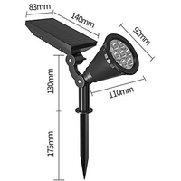 Lampe solaire de pelouse 1W 2W 3W étanche IP44 paysage extérieur LED lampe de jardin avec 4 LED capteur de lumière certifié CE