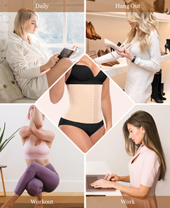 100% látex cintura colombiana alta calidad 3 filas ganchos corsé 25-29 acero deshuesado látex cintura entrenador Shaper - Product Image 6