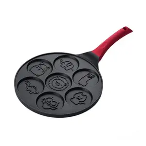 Pancake Maker Pan - Griddle Pancake Pan Molds for Kids Nonstick Pancake Griddle Pan with 7 Animal Shapes