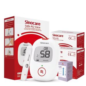 Digital <strong>Diabetic</strong> <strong>Blood</strong> <strong>Sugar</strong> Glucose Chemistry <strong>Test</strong> Meter Kit with Strips Lancets Sinocare Safe AQ Voice - Product Image 6