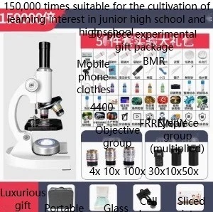 Microscope biologique pour étudiants, microscope composé haute puissance 1600X pour enfants, laboratoire scientifique scolaire, monoculaire LED - Product Image 5
