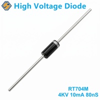 Diode haute tension RT704M, 4KV 10mA 80nS, diode à récupération rapide, diode haute tension basse intensité avec boîtier miniature pour CRT