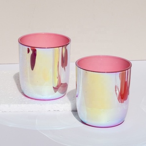 Wholesale Customizable Colorful <strong>Glass</strong> <strong>Candle</strong> Jars Popular Styles Cylindrical Lanterns <strong>Holders</strong> Handmade Heat Resistant - Product Image 4