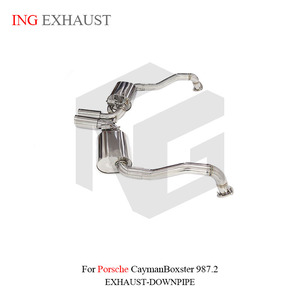 Sistema de Escape de Acero Inoxidable Valvetronic Catback con Doble Salida para <span class=keywords><strong>Porsche</strong></span> <span class=keywords><strong>Cayman</strong></span>/Boxster 987.2, Directo de Fábrica ING - Product Image 3