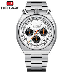 Reloj de Cuarzo para Hombre MINI FOCUS 0601G, 43 mm, Correa de Acero Inoxidable, Esfera Analógica Multifunción, Estilo Ejecutivo y de Moda, Pulsómetro - Product Image 2