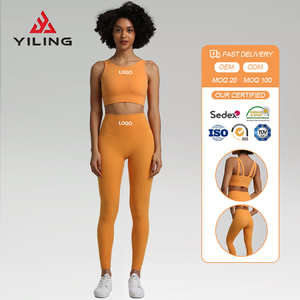 Costume de vêtements de yoga avec logo personnalisé femmes nues sens collants taille haute course en plein air beauté dos exercice tenue d'entraînement costume - Product Image 3