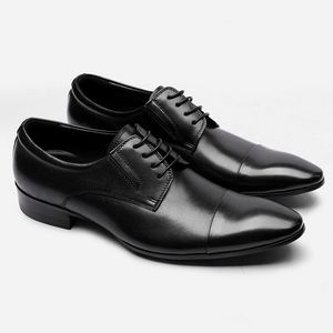 Customized <b>Men</b> Square Toe Handmade Height Increasing Wedding Party Shoe Casual <b>Dress</b> Oxford Office Shoes Anti-Slip Light Weight - Product Image 1