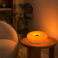 Lampe murale LED en forme de donut à trois couleurs, rechargeable, à commande tactile, à intensité variable, veilleuse moderne, lampe décorative pour chambre à coucher