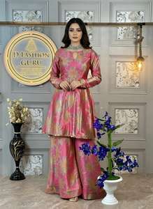 DFG lanza el salwar kameez premium de seda chinnon. |   Ropa de Fiesta Estilo Bollywood con Impresiones Digitales Impresionantes - Product Image 4