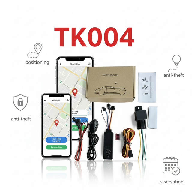 TK004 2G Wired Car GPS Tracker Hidden Motorcycle/Car Anti-theft PC Compatible SMS/GPRS Positioning ACC Detection Waterproof