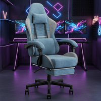 Chaise de jeu ergonomique personnalisée - Design moderne, cuir PU extensible, pivotant à 360 degrés, hauteur réglable, dossier haut, chaise d'ordinateur