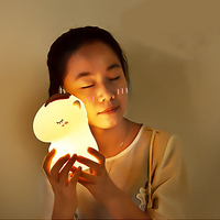 Veilleuse LED rechargeable en silicone mignonne de dessin animé pour enfants pour table