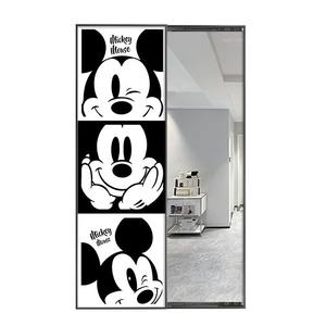 3D มิกกี้<span class=keywords><strong>การ์ตูน</strong></span> INS อลูมิเนียมอัลลอยด์สูงระดับ<span class=keywords><strong>เต็ม</strong></span>ความยาวกระจกทางเดินกดดึงตกแต่งภาพวาดฐานผ้าใบ - Product Image 5