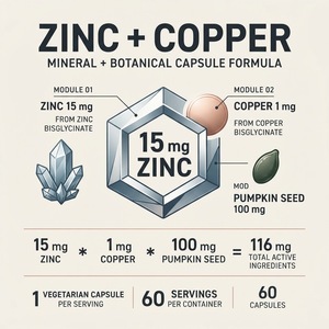 Cápsulas de Complejo de Zinc y Cobre OEM ODM 15mg 60 Unidades a Granel, Proveedor de Marca Privada, Directo de Fábrica - Product Image 4