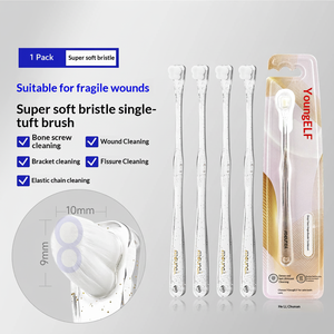 YOUNGELF <span class=keywords><strong>Brosse</strong></span> <span class=keywords><strong>à</strong></span> dents ultra-douce pour dents de sagesse, tête unique, <span class=keywords><strong>brosse</strong></span> <span class=keywords><strong>à</strong></span> dents <span class=keywords><strong>orthodontique</strong></span>, <span class=keywords><strong>brosse</strong></span> <span class=keywords><strong>à</strong></span> dents spéciale <span class=keywords><strong>à</strong></span> petite tête pour appareils dentaires - Product Image 1